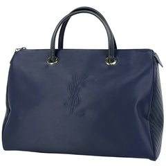 イヴ・サンローラン ロゴ ハンドバッグ YSL ボストンバッグ ハンドバッグ ナイロン ネイビー レディース 【中古】brbag