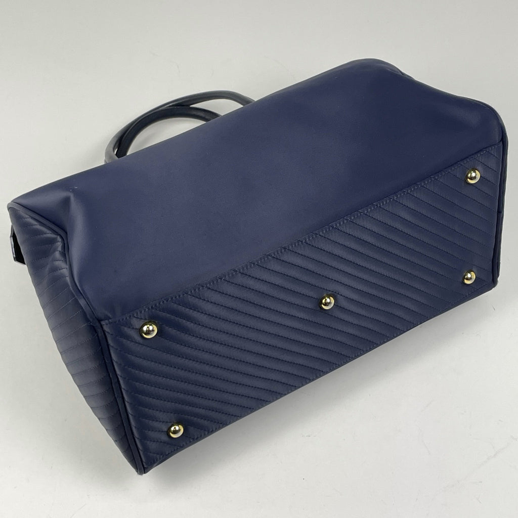 イヴ・サンローラン ロゴ ハンドバッグ YSL ボストンバッグ ハンドバッグ ナイロン ネイビー レディース 【中古】brbag