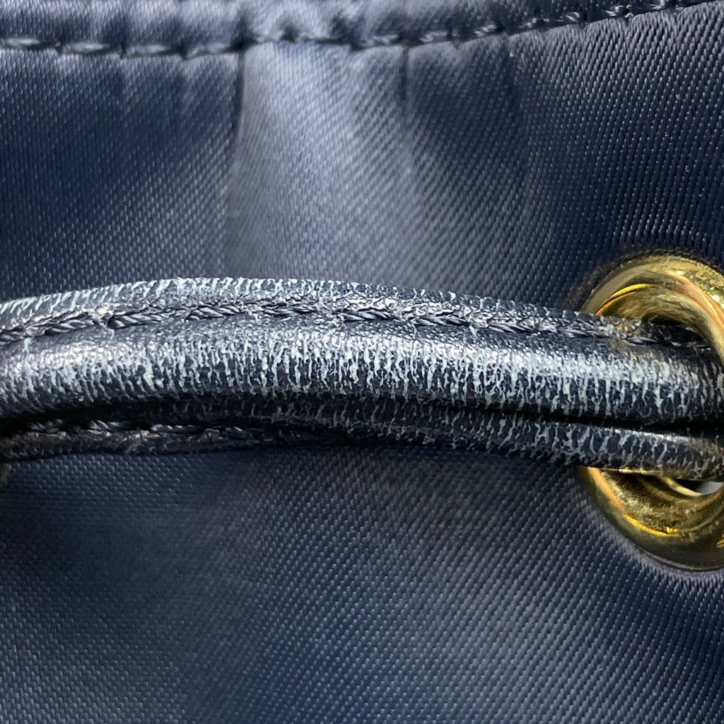 イヴ・サンローラン ロゴ ショルダーバッグ YSL 斜め掛け ショルダーバッグ ナイロン ネイビー レディース 【中古】brbag