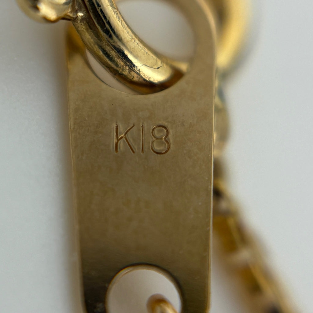 ルビー デザインネックレス YG イエローゴールド ペンダント メレダイヤ 750 ネックレス K18 ルビー ダイヤモンド レディース 【中古】nbjwl