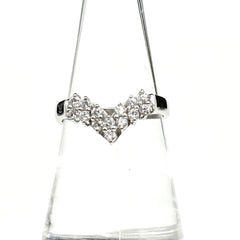 メレダイヤ デザインリング プラチナ 指輪 リング 13号 Pt900 ダイヤモンド レディース ノンブランドジュエリー 【中古】nbjwl