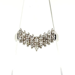 メレダイヤ デザインリング プラチナ 指輪 リング 12号 Pt900 ダイヤモンド レディース ノンブランドジュエリー 【中古】nbjwl