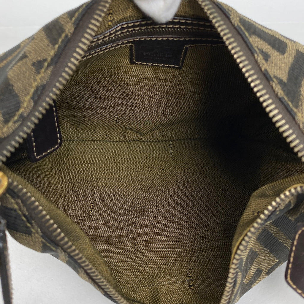 フェンディ ズッカ柄 ショルダーバッグ ワンショルダー 肩掛け ショルダーバッグ キャンバス ブラウン レディース 【中古】brbag