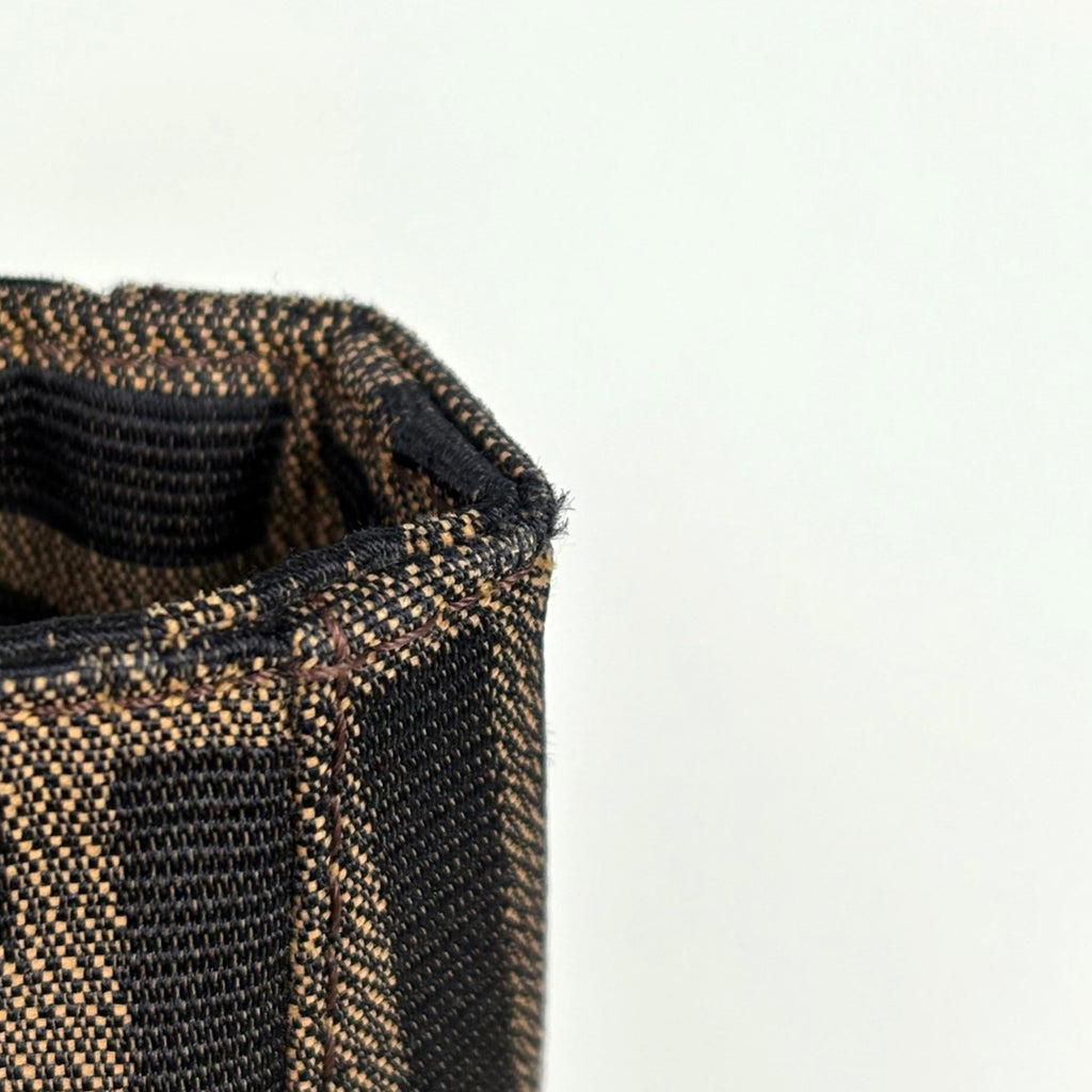 フェンディ ズッカ柄 ハンドバッグ 手提げ トートバッグ 総柄 ハンドバッグ キャンバス ブラウン 26693 レディース 【中古】brbag