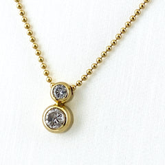 ダイヤモンド デザインネックレス YG イエローゴールド ペンダント ネックレス K18 ダイヤモンド レディース 【中古】nbjwl