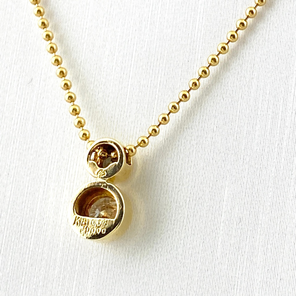 ダイヤモンド デザインネックレス YG イエローゴールド ペンダント ネックレス K18 ダイヤモンド レディース 【中古】nbjwl