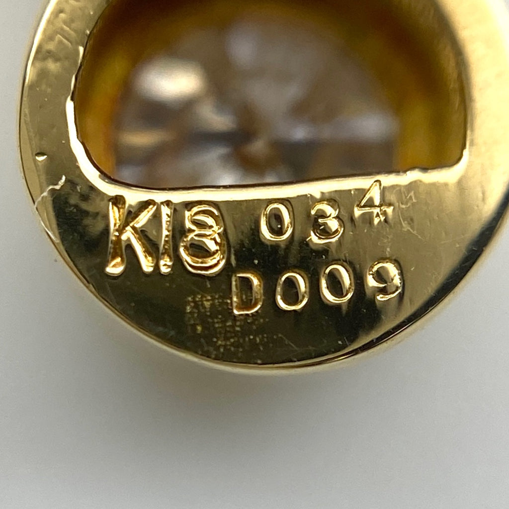 ダイヤモンド デザインネックレス YG イエローゴールド ペンダント ネックレス K18 ダイヤモンド レディース 【中古】nbjwl