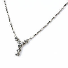 メレダイヤ デザインネックレス プラチナ ペンダント ネックレス Pt900 Pt850 ダイヤモンド レディース 【中古】nbjwl