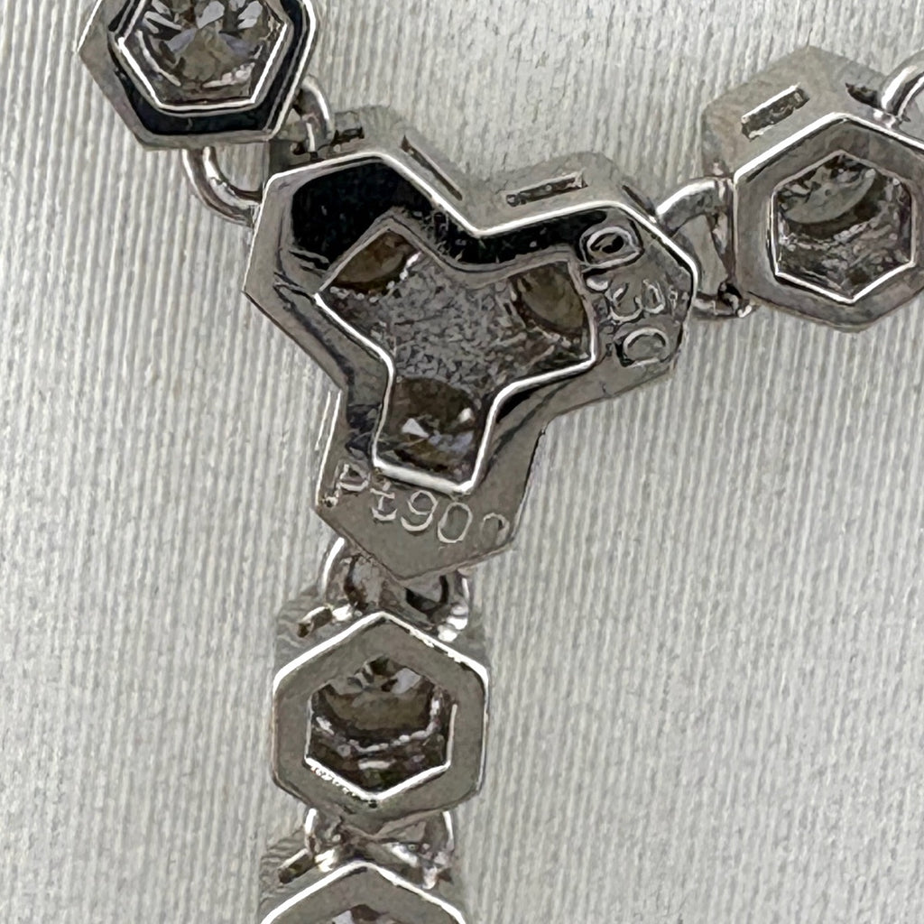 メレダイヤ デザインネックレス プラチナ ペンダント ネックレス Pt900 Pt850 ダイヤモンド レディース 【中古】nbjwl