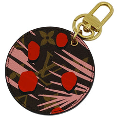 ルイ・ヴィトン ポルトクレ ジャングルドット キーホルダー キーリング バッグチャーム キーホルダー モノグラム ブラウン ピンク M42596 レディース 【中古】brbag