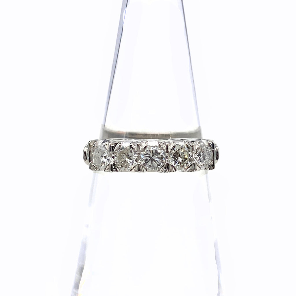 メレダイヤ デザインリング プラチナ 指輪 リング 8号 Pt900 ダイヤモンド レディース 【中古】nbjwl