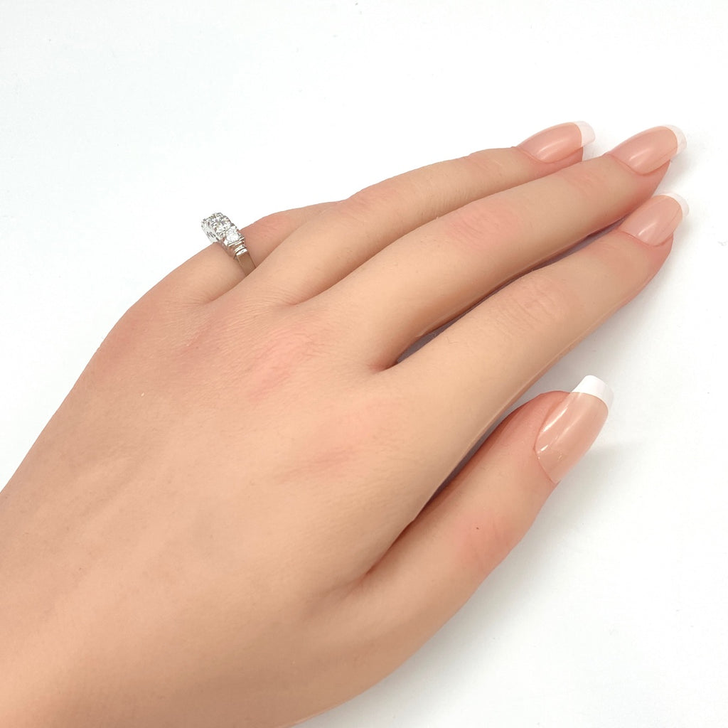 メレダイヤ デザインリング プラチナ 指輪 リング 8号 Pt900 ダイヤモンド レディース 【中古】nbjwl