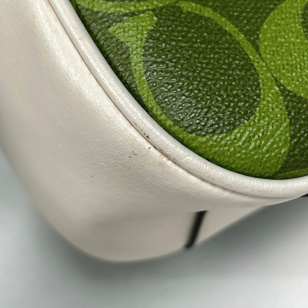 コーチ シグネチャー ショルダーバッグ 斜め掛け ショルダーバッグ コーティングキャンバス グリーン ホワイト 68168 レディース 【中古】brbag