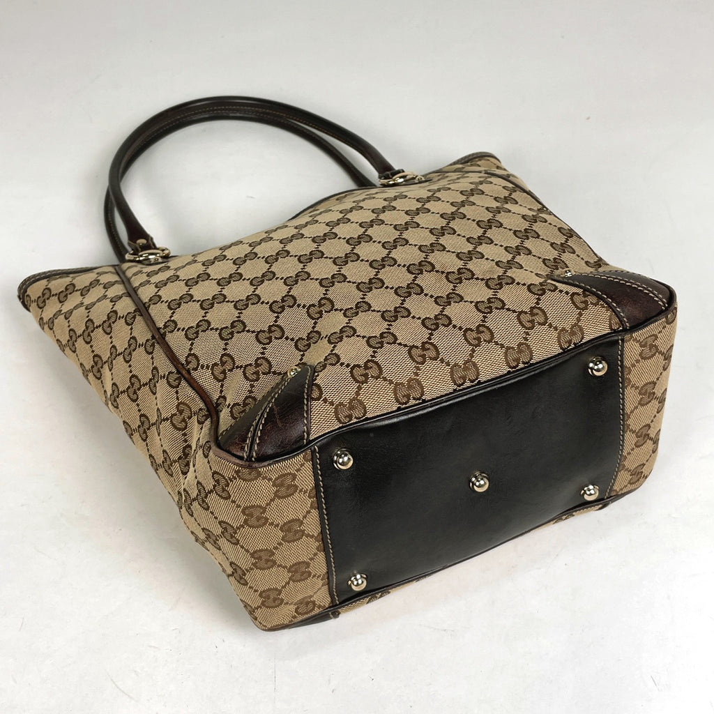 グッチ GG柄 トートバッグ ショルダーバッグ トートバッグ GGキャンバス ブラウン 161128 レディース 【中古】brbag
