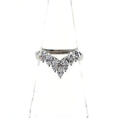 メレダイヤ デザインリング リング 9.5号 Pt900 ダイヤモンド レディース ノンブランドジュエリー 【中古】nbjwl