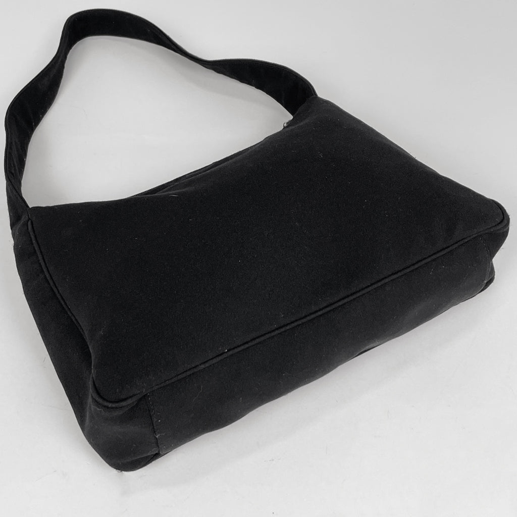 ミュウ ミュウ ロゴ ショルダーバッグ 肩掛け ショルダーバッグ ファブリック ブラック レディース 【中古】brbag