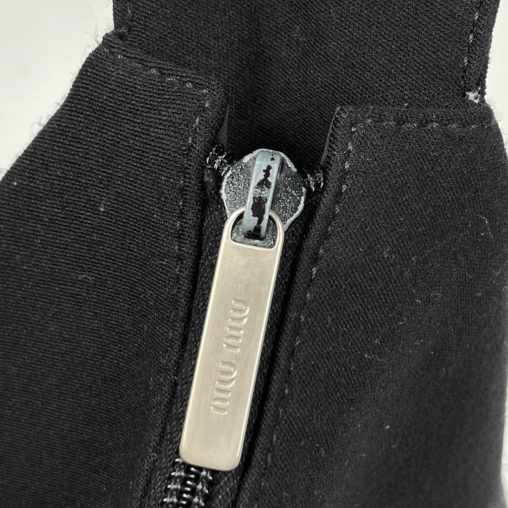 ミュウ ミュウ ロゴ ショルダーバッグ 肩掛け ショルダーバッグ ファブリック ブラック レディース 【中古】brbag