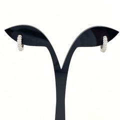 メレダイヤ デザインイヤリング プラチナ フープ イヤリング Pt900 ダイヤモンド レディース 【中古】nbjwl