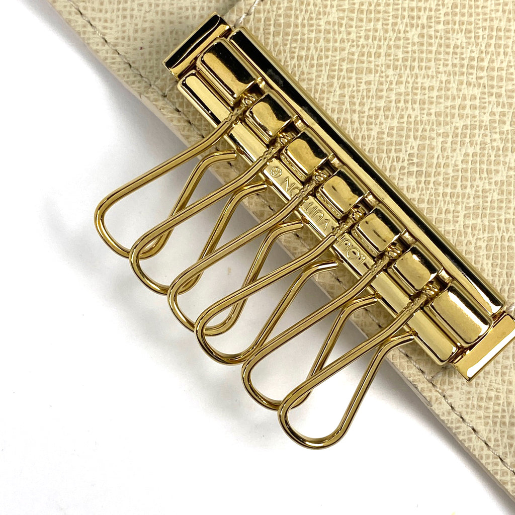 ルイ・ヴィトン ミュルティクレ 6 鍵入れ キーホルダー キーケース ダミエアズール ホワイト N61745 レディース 【中古】brbag