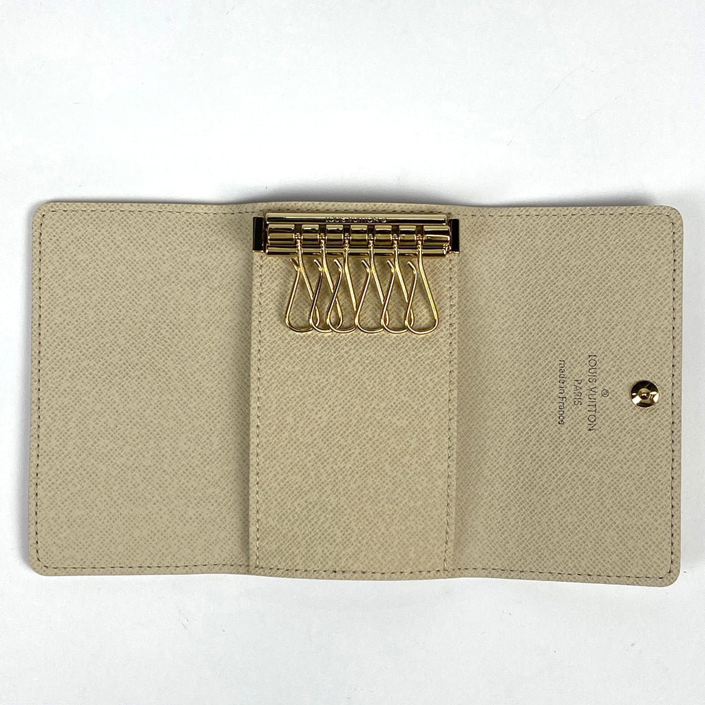 ルイ・ヴィトン ミュルティクレ 6 鍵入れ キーホルダー キーケース ダミエアズール ホワイト N61745 レディース 【中古】brbag