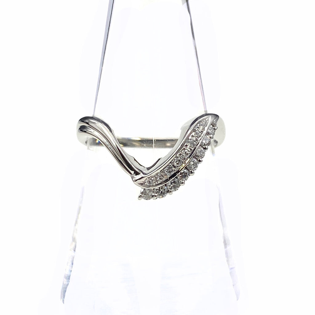 メレダイヤ デザインリング プラチナ 指輪 リング 16.5号 Pt900 ダイヤモンド レディース 【中古】nbjwl