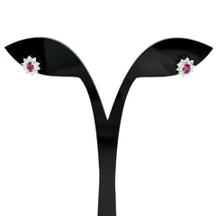 ルビー デザインピアス ピアス Pt900 ルビー レディース ノンブランドジュエリー 【中古】nbjwl