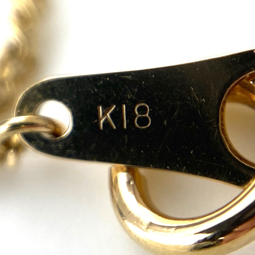 メレダイヤ デザインネックレス YG イエローゴールド ペンダント ネックレス K18 ダイヤモンド レディース 【中古】nbjwl