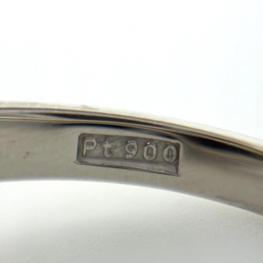 ブラックオパール デザインリング プラチナ 指輪 メレダイヤ リング 13号 Pt900 ブラックオパール ダイヤモンド レディース 【中古】nbjwl