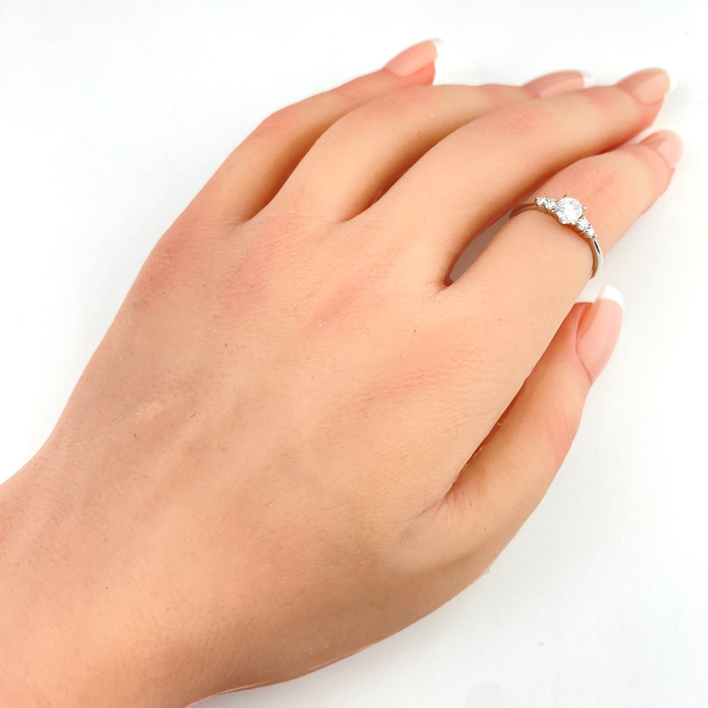 メレダイヤ デザインリング プラチナ 指輪 リング 10.5号 Pt900 ダイヤモンド レディース 【中古】nbjwl