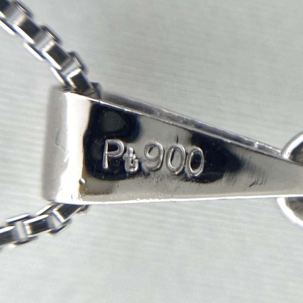 サファイア デザインネックレス プラチナ ペンダント メレダイヤ ネックレス Pt900 Pt850 サファイア レディース 【中古】nbjwl