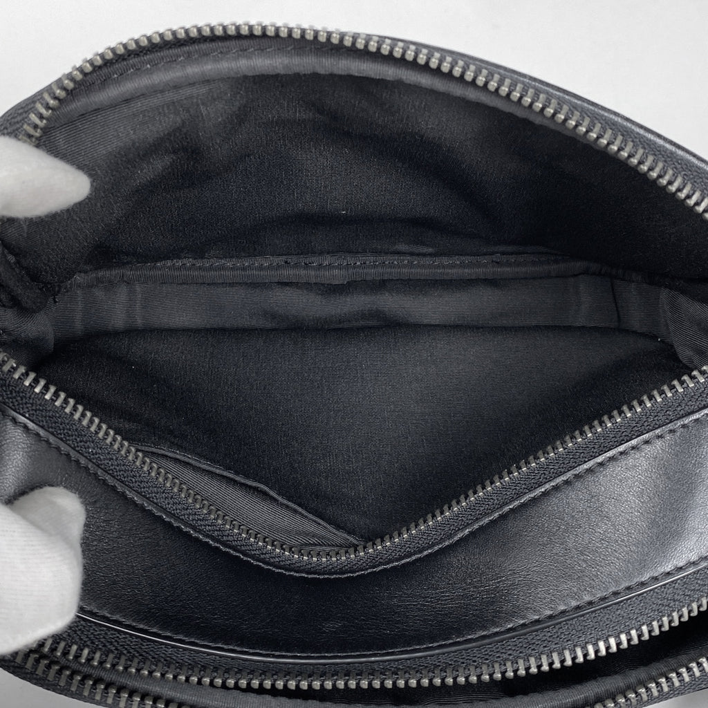 コーチ シグネチャー ショルダーバッグ 斜め掛け ショルダーバッグ コーティングキャンバス ブラック メンズ 【中古】brbag