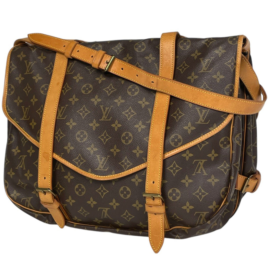 ルイ・ヴィトン ソミュール 43 斜め掛け ショルダーバッグ モノグラム ブラウン M42252 レディース 【中古】brbag