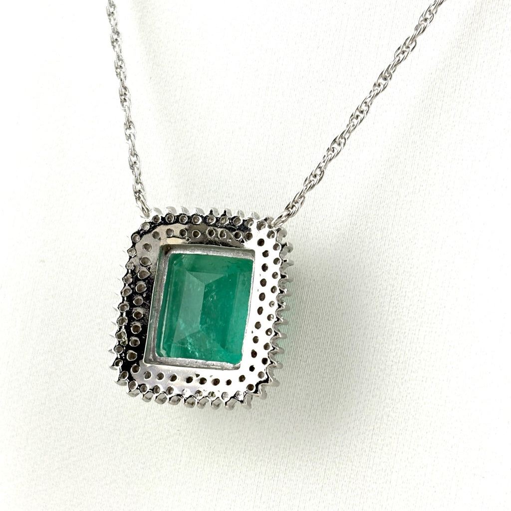 エメラルド デザインネックレス プラチナ ペンダント ネックレス Pt850 エメラルド ダイヤモンド レディース 【中古】nbjwl