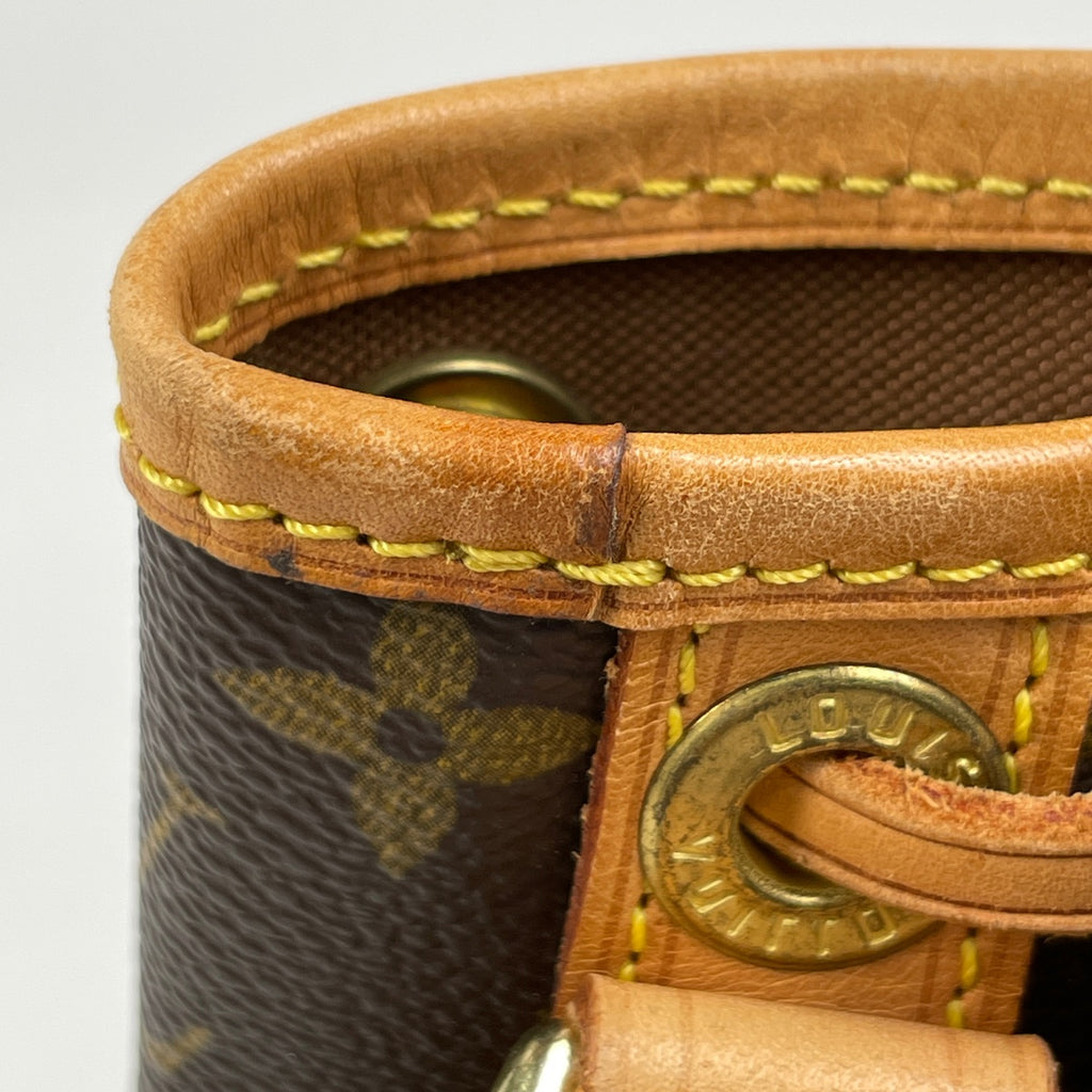 ルイ・ヴィトン プチ ノエ ワンショルダー 肩掛け 巾着型 ショルダーバッグ モノグラム ブラウン M42226 レディース 【中古】brbag