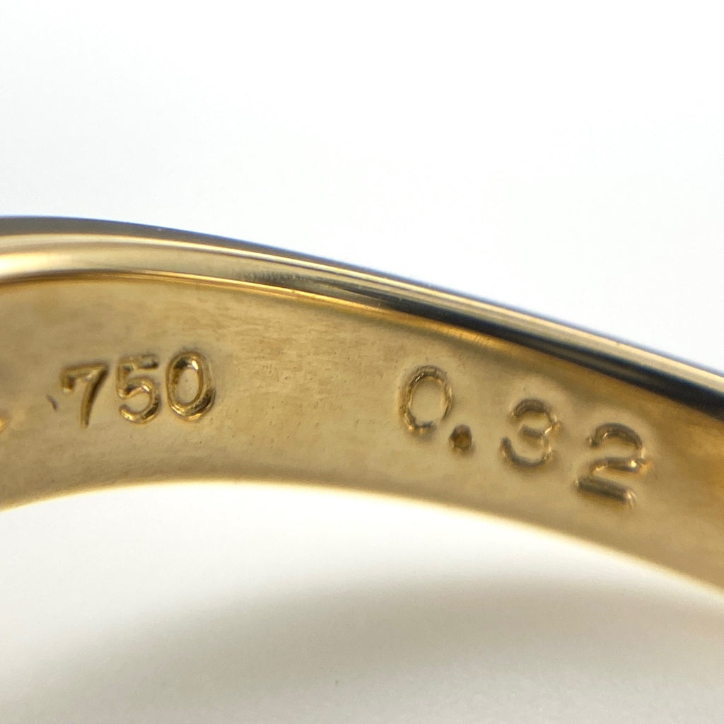 セリーヌ メレダイヤ デザインリング YG イエローゴールド 指輪 リング 11.5号 750 ダイヤモンド レディース 【中古】brjwl