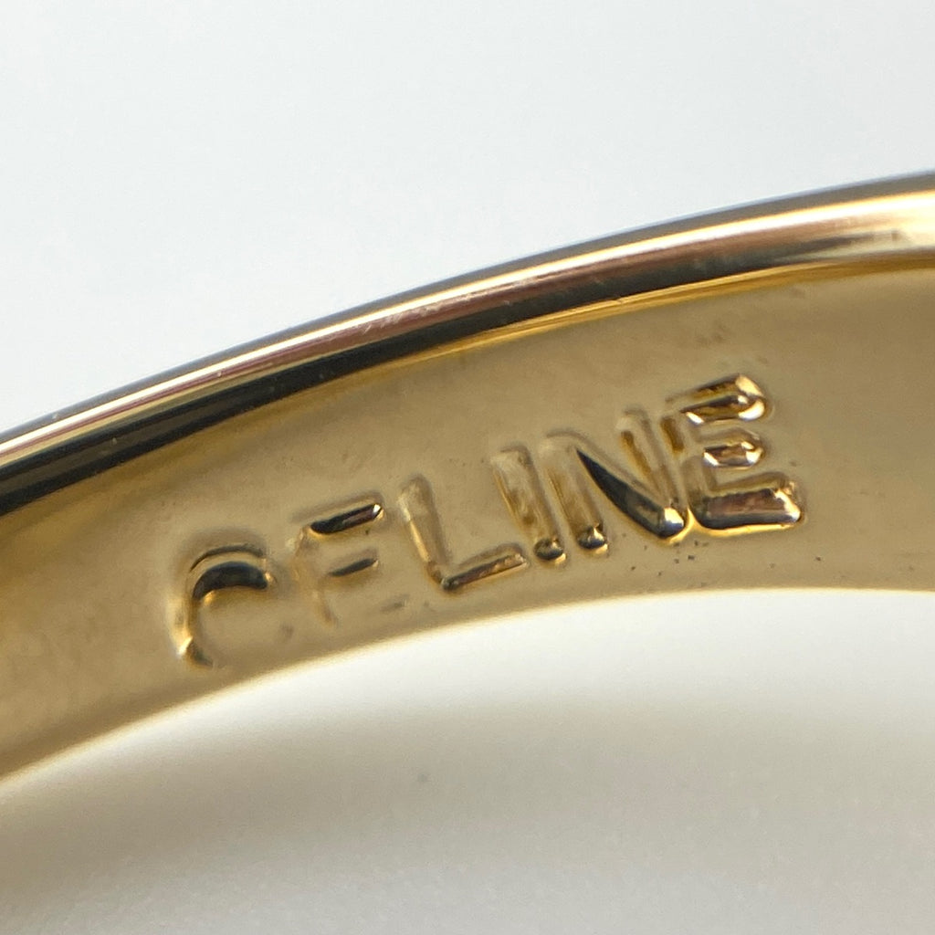 セリーヌ メレダイヤ デザインリング YG イエローゴールド 指輪 リング 11.5号 750 ダイヤモンド レディース 【中古】brjwl