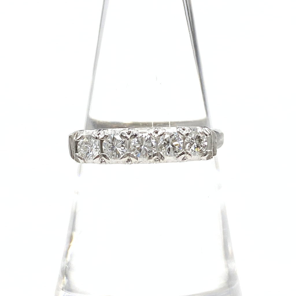 【状態良好】 メレダイヤ リング プラチナ 指輪 13号 Pt850 ダイヤモンド レディース 【中古】nbjwl