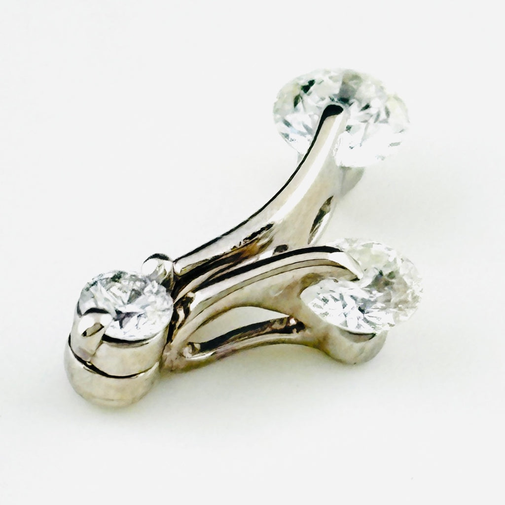 メレダイヤ ペンダントトップ プラチナ ペンダントトップ Pt900 ダイヤモンド レディース ノンブランドジュエリー 【中古】nbjwl