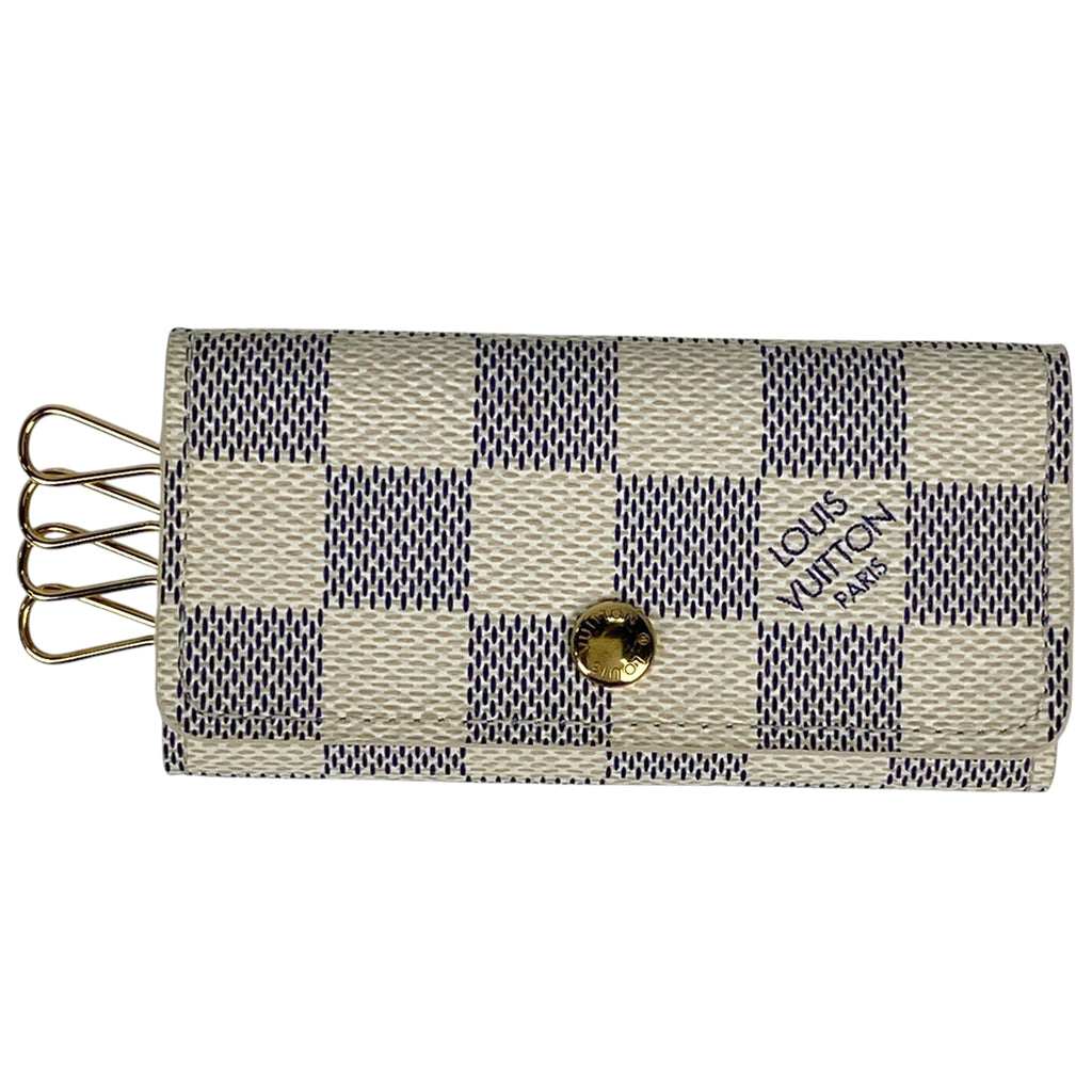 ルイ・ヴィトン ミュルティクレ 4 鍵入れ キーホルダー キーケース ダミエアズール ホワイト N60020 レディース 【中古】brbag