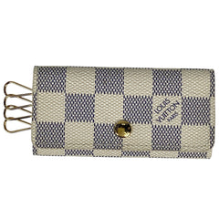 ルイ・ヴィトン ミュルティクレ 4 鍵入れ キーホルダー キーケース ダミエアズール ホワイト N60020 レディース 【中古】brbag