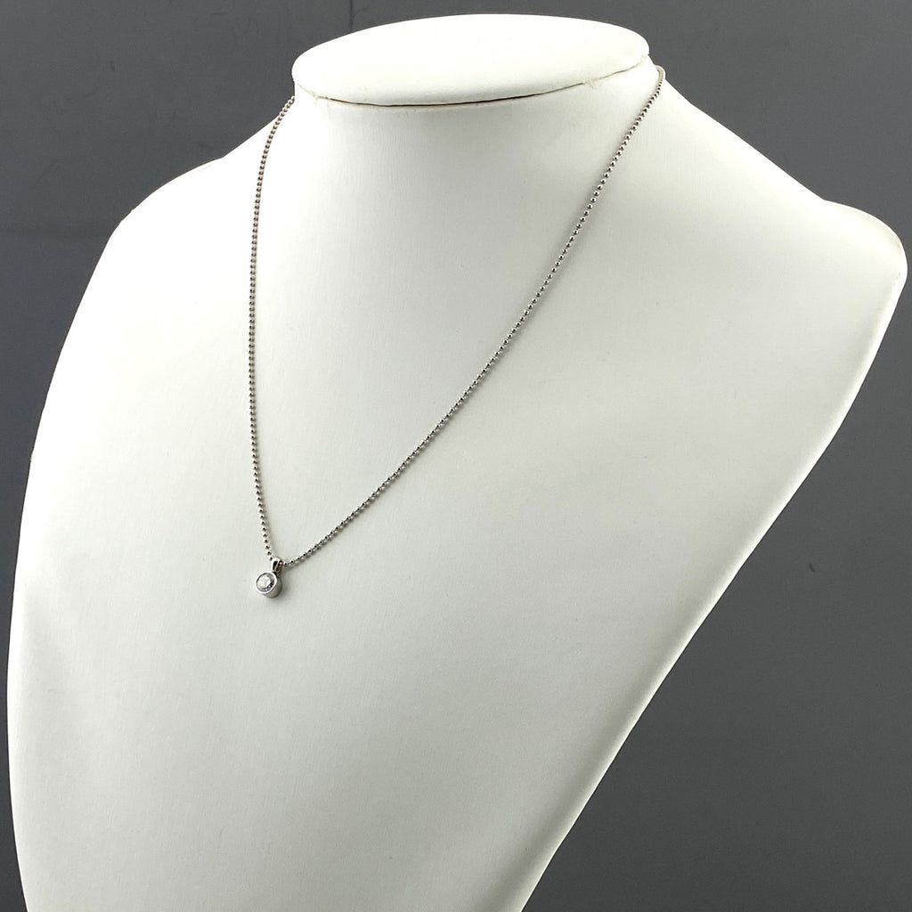 ダイヤモンド デザインネックレス プラチナ ペンダント ネックレス Pt1000 Pt850 ダイヤモンド レディース 【中古】nbjwl