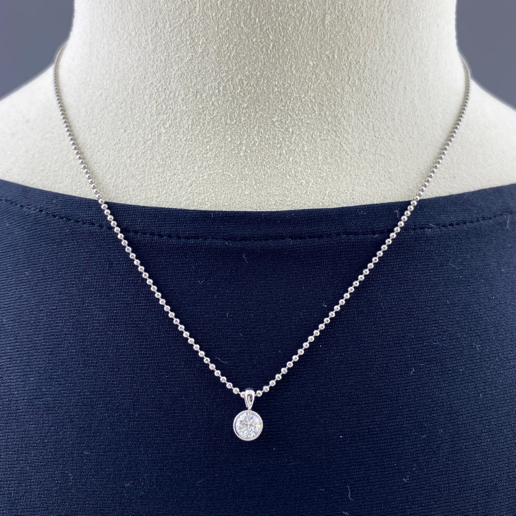 ダイヤモンド デザインネックレス プラチナ ペンダント ネックレス Pt1000 Pt850 ダイヤモンド レディース 【中古】nbjwl