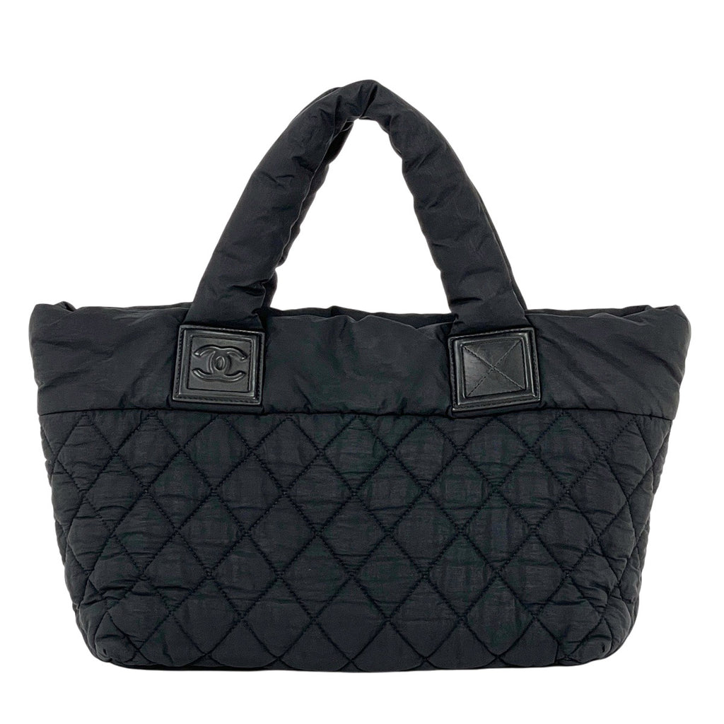 シャネル コココクーン スモール トートバッグ ココマーク ハンドバッグ トートバッグ ナイロン ブラック A48610 レディース 【中古】brbag