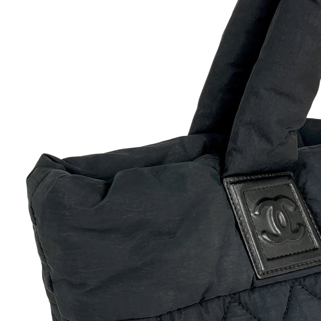 シャネル コココクーン スモール トートバッグ ココマーク ハンドバッグ トートバッグ ナイロン ブラック A48610 レディース 【中古】brbag