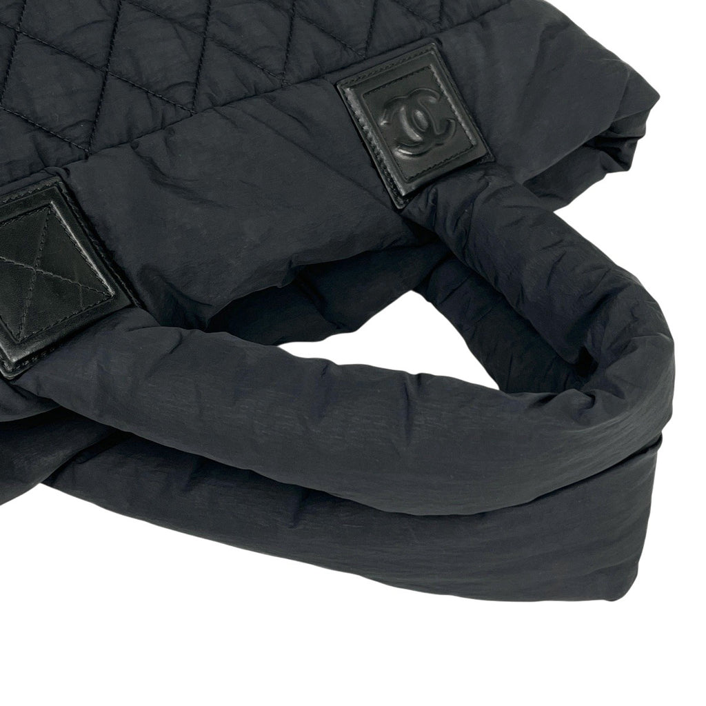 シャネル コココクーン スモール トートバッグ ココマーク ハンドバッグ トートバッグ ナイロン ブラック A48610 レディース 【中古】brbag