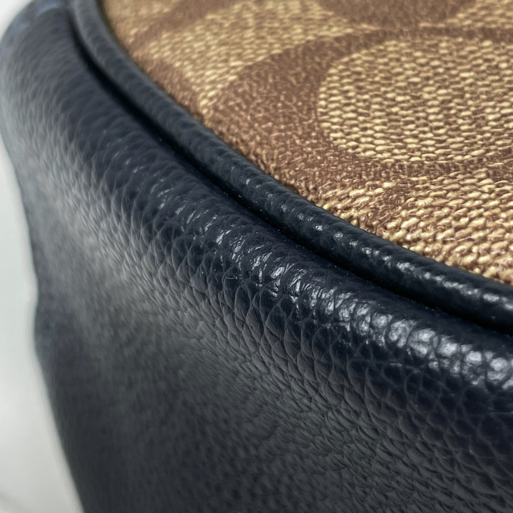 コーチ シグネチャー ショルダーバッグ ワンショルダー ハンドバッグ ショルダーバッグ コーティングキャンバス ブラウン ブルー レディース 【中古】brbag