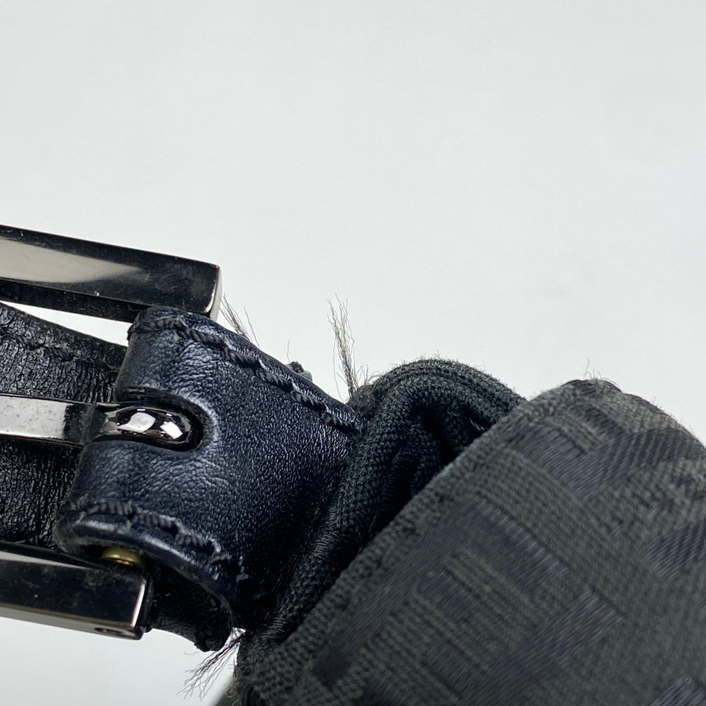 フェンディ ズッキーノ柄 ショルダーバッグ マンマバケット ワンショルダー ショルダーバッグ キャンバス ブラック 8BR001 レディース 【中古】brbag