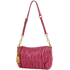 ミュウ ミュウ マテラッセ ショルダーバッグ 2WAY ポーチ ショルダーバッグ レザー ピンク レディース 【中古】brbag