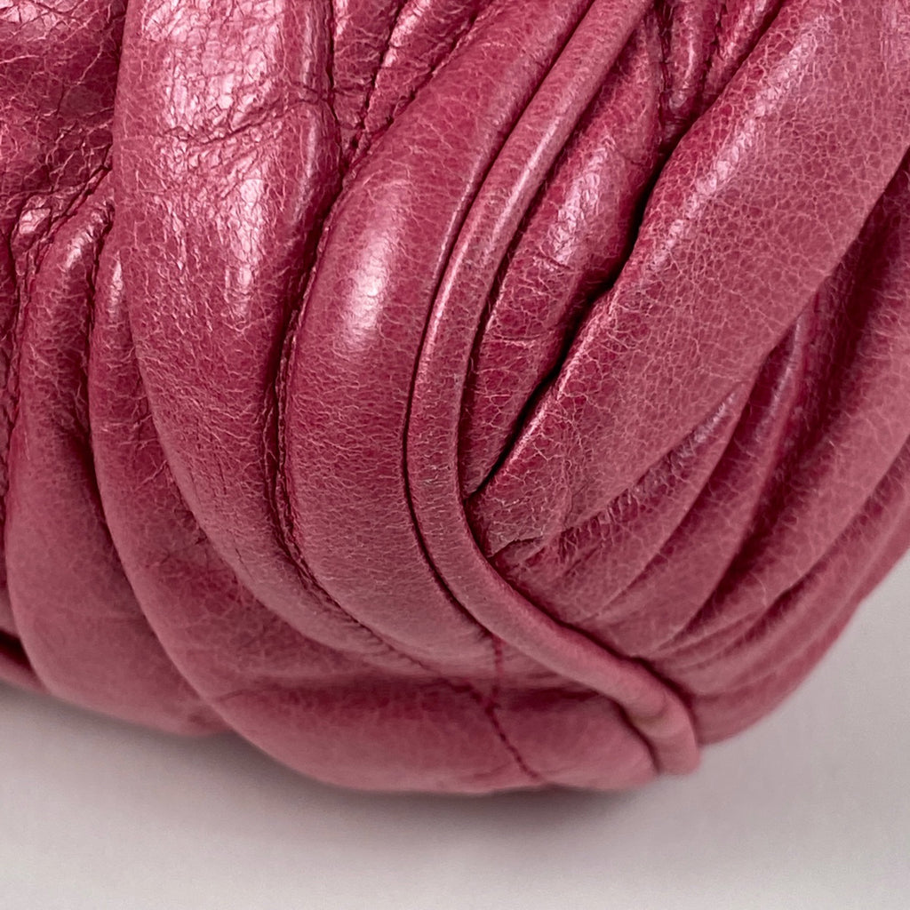 ミュウ ミュウ マテラッセ ショルダーバッグ 2WAY ポーチ ショルダーバッグ レザー ピンク レディース 【中古】brbag