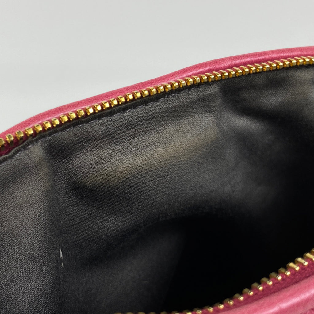 ミュウ ミュウ マテラッセ ショルダーバッグ 2WAY ポーチ ショルダーバッグ レザー ピンク レディース 【中古】brbag